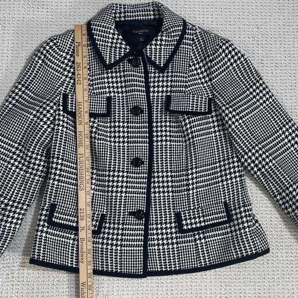 Talbots Blazer Classic Houndstooth Sophisticated Professional Office 10p Career - Picture 8 of 9